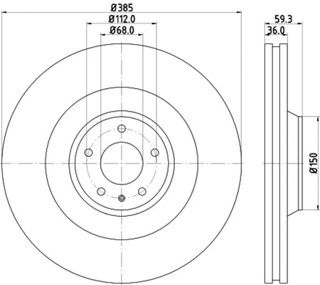 Hella 20-23 Mercedes-Benz GLE / GLS Series Front Brake Pad Set
