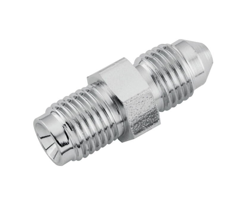 Twin Power Stainless Brake Fitting Male 3/8-24 Inverted Flare to AN-3 Male Straight