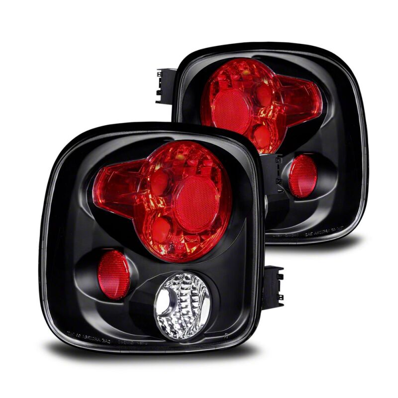 Raxiom 99-02 Chevrolet Silverado 1500 Stepside Axial Series Tail Lights- Black Housing- Clear Lens