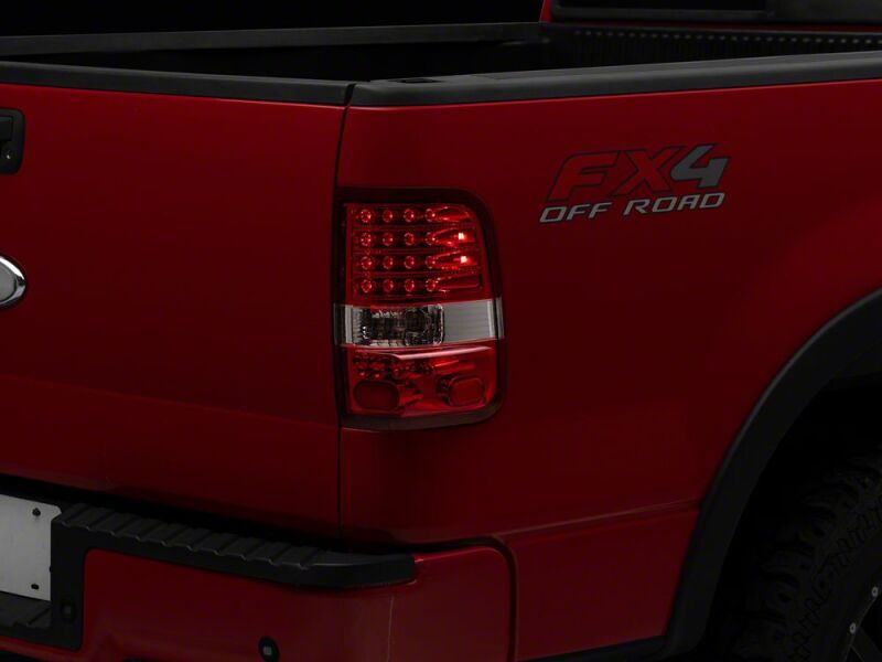 Raxiom 04-08 Ford F-150 Styleside LED Tail Lights- Chrome Housing- Red/Clear Lens