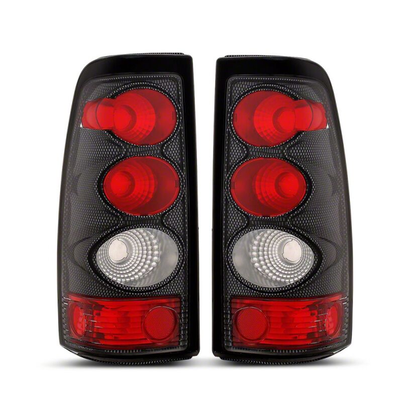 Raxiom 03-06 Chevrolet Silverado 1500 Fleetside Axial Series Tail Lights-CarbonFiber-Rd/Clear Lens