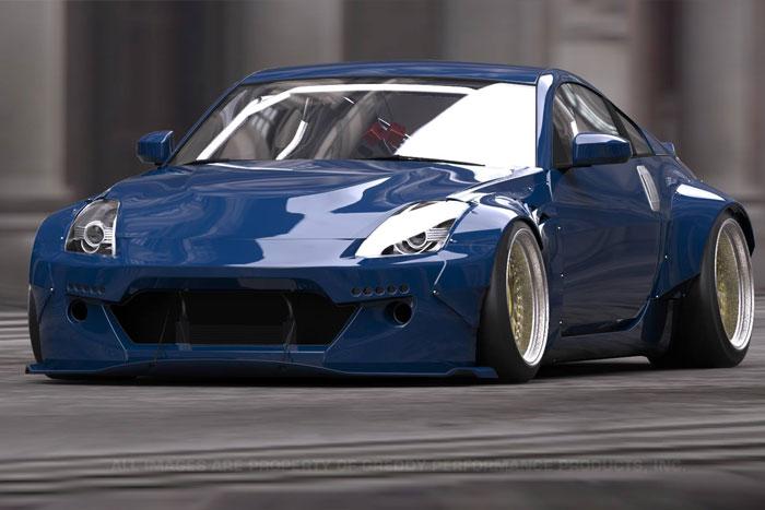 GReddy Nissan Z33 Rocket Bunny Aero Kit - Front Fenders