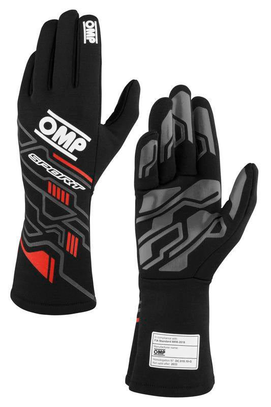 OMP SPORT GLOVES FIA 8856-2018 MY2025 NAVY BLUE / CYAN SZ S