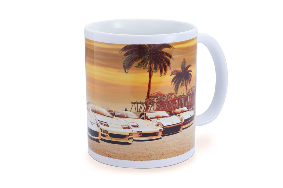Tomei Mug White Z Car Sunset Huntington Beach TG601A-NS00E