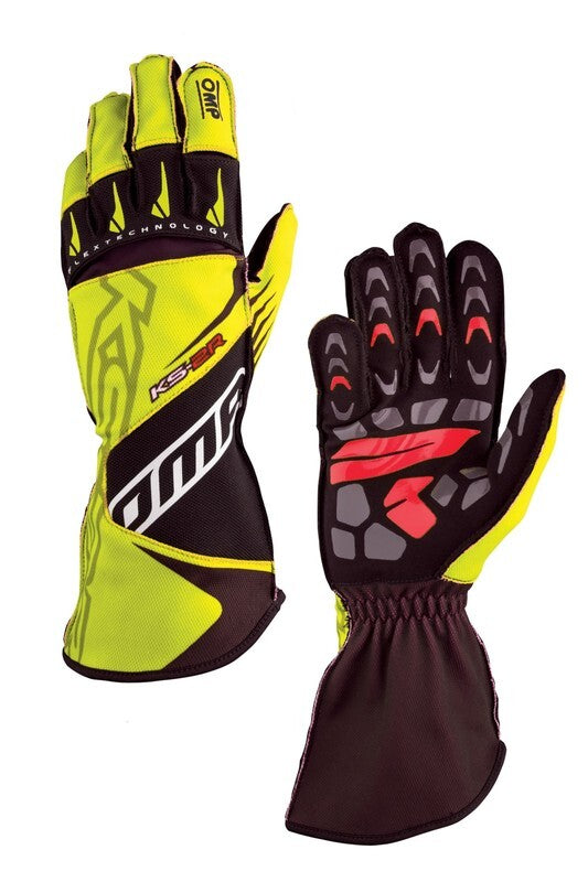 OMP KS-2R GLOVES MY2022 WHITE/RED SIZE XXS