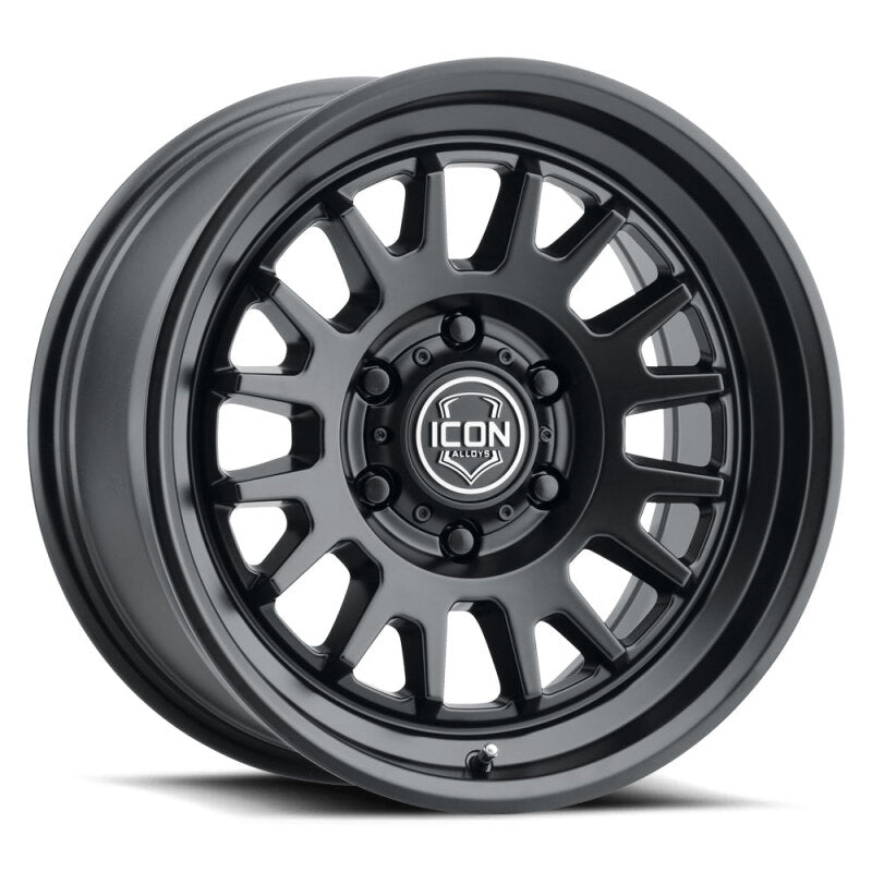 ICON Anza 17x8.5 6x5.5 25mm Offset 5.75in BS 95.1mm Hub Bore Satin Black Wheel