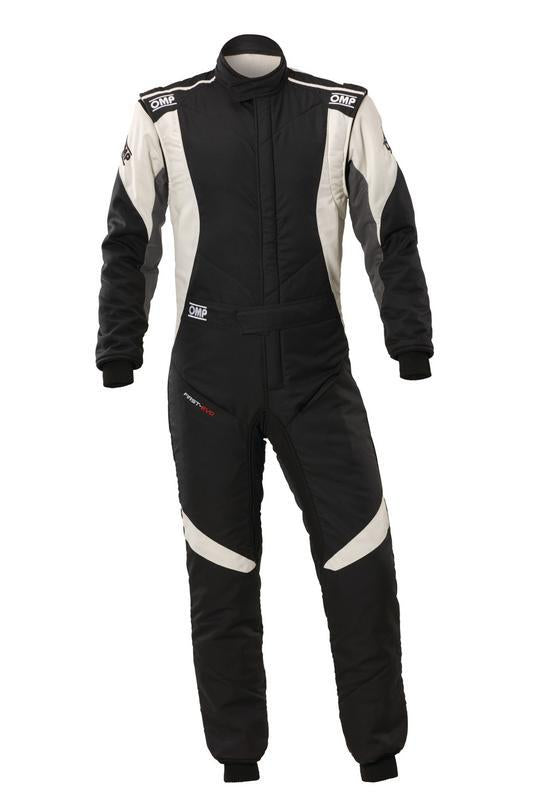 OMP FIRST EVO OVERALL my2025 FIA 8856-2018/SFI NAVY BLUE / CYAN SZ 56