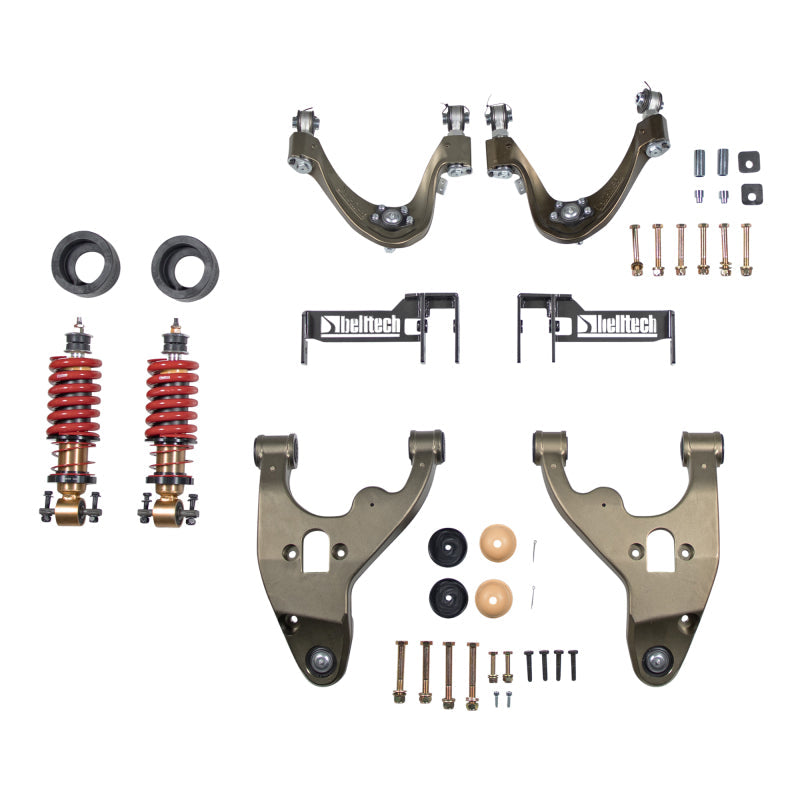 Belltech 2019+ GM Silverado/Sierra 1500 2WD/4WD -2in to -4in Front & -4in Rear Complete Lowering Kit