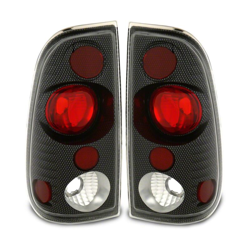 Raxiom 97-03 Ford F-150 Styleside Axial Series Version 2 Tail Lights- Carbon Fiber -Red/Clear Lens