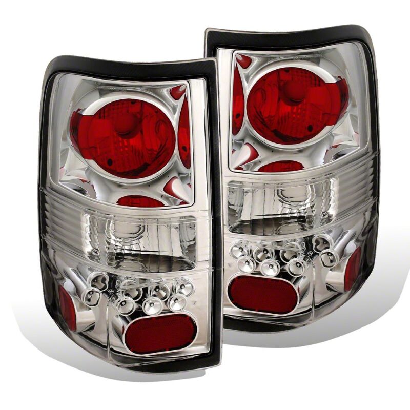 Raxiom 04-08 Ford F-150 Styleside Axial Series Euro Style Tail Lights- Chrome Housing- Clear Lens