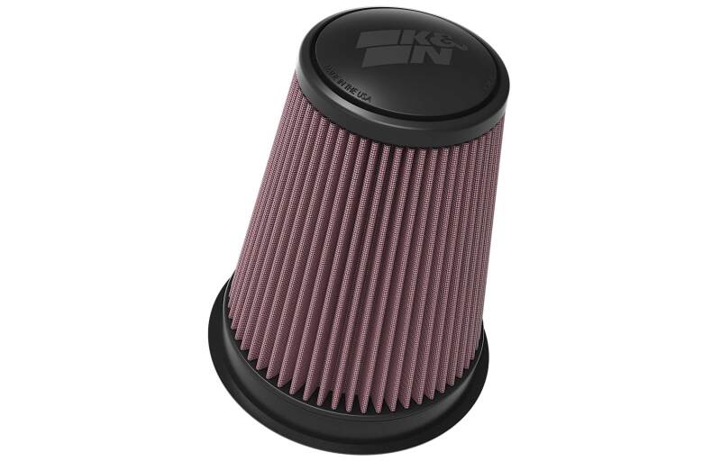K&N Universal Clamp-On Air Filter 3in Dual Flange 9x6in Base 7.5x3.688in Top 7.5in Height