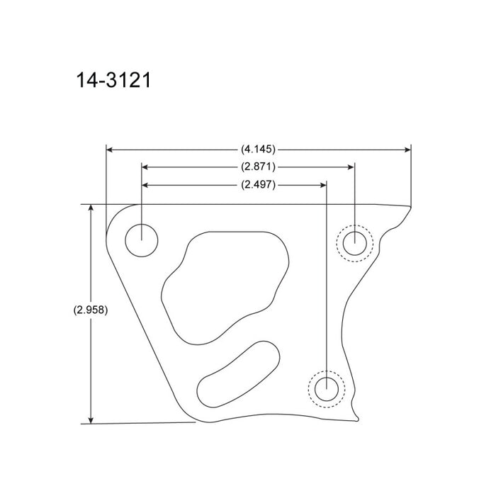 Peterson Fluid Systems Chevrolet Big Block Mount Blade - Right Side