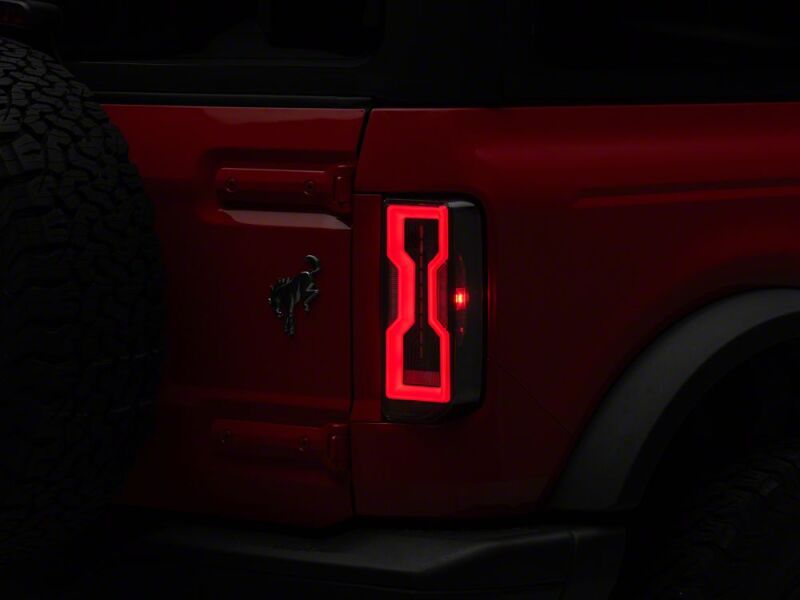 Raxiom 21-26 Ford Bronco Axial Series LED Tail Lights- Black Housing- Clear Lens