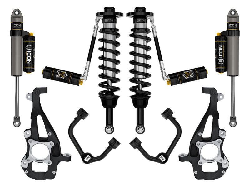 ICON 21-24 Ford F150 4WD 3.5-4.5in Stage 4 Suspension System Tubular Cdcv