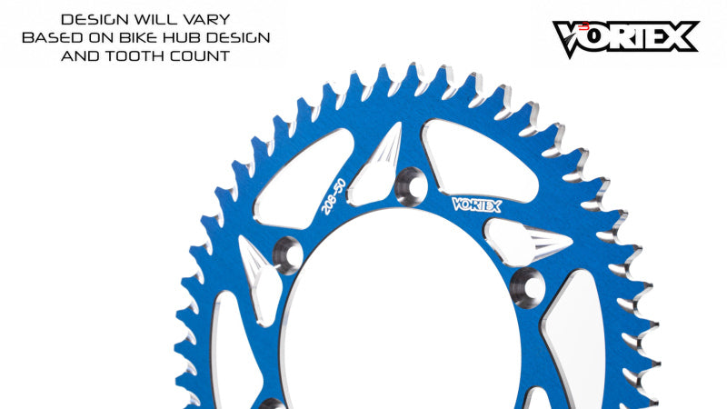 Vortex Racing 43 Tooth 420 Rear Sprocket - Blue