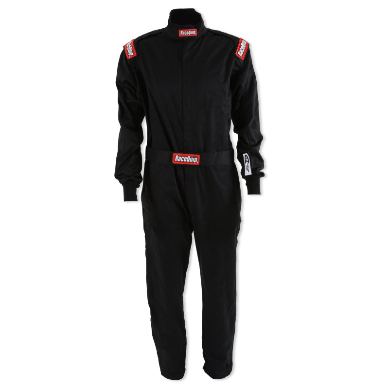 RaceQuip Black Chevron-1 Suit - SFI-1 Large