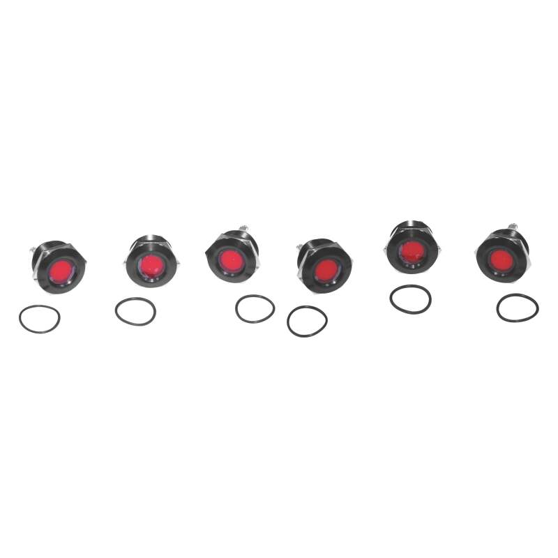 Letric Lighting Royal Flush Mount LED 1in Black/Red