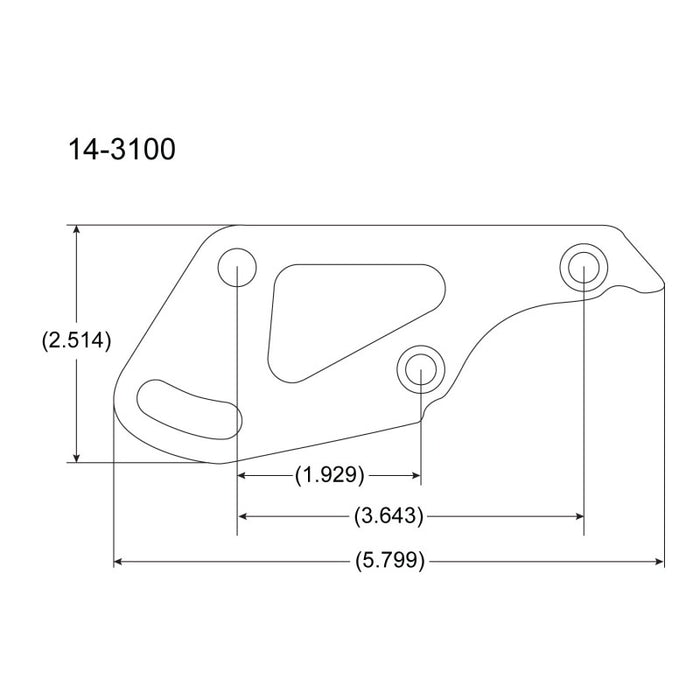 Peterson Fluid Systems Chevrolet Small Block Mount Blade - Left Side