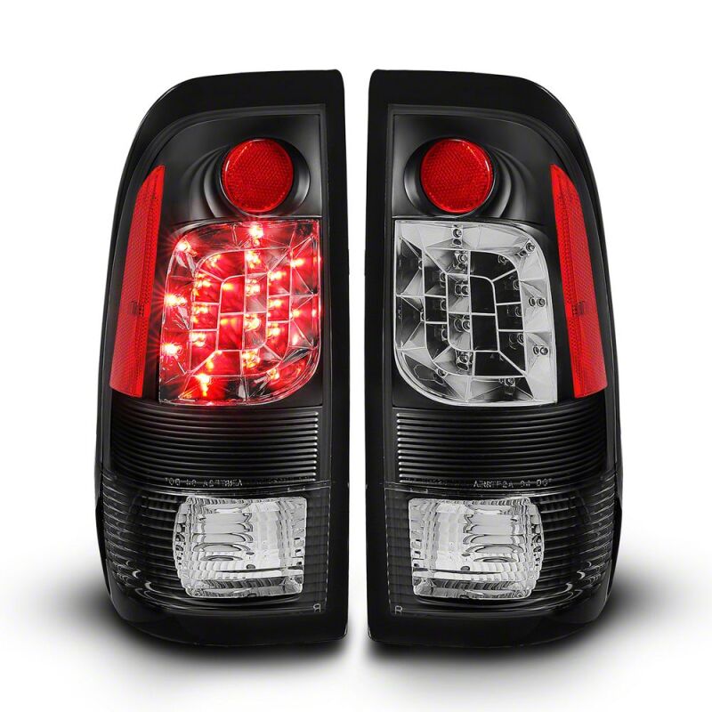Raxiom 97-03 Ford F-150 Styleside LED Tail Lights- Black Housing- Red/Clear Lens