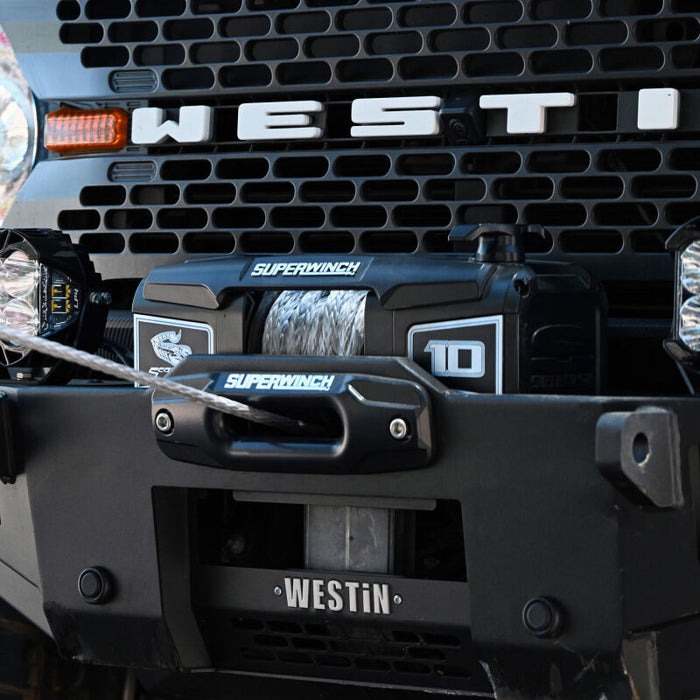 Superwinch 10000 LBS 12V DC 3/8in x 54ft Synthetic Rope Scorpion 10000SR Winch - Black Powdercoat