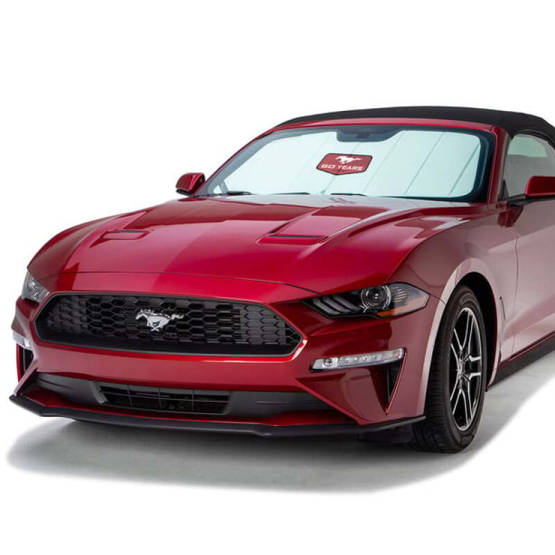 Covercraft 24 Ford Mustang Coupe Conv UVS100 Premier Series Sunscreen w Red Mustang 60 Yr Logo