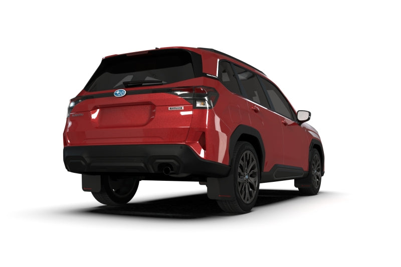 Rally Armor 25-26 Subaru Forester &amp; Hybrid Black UR Mud Flap w/Red Logo