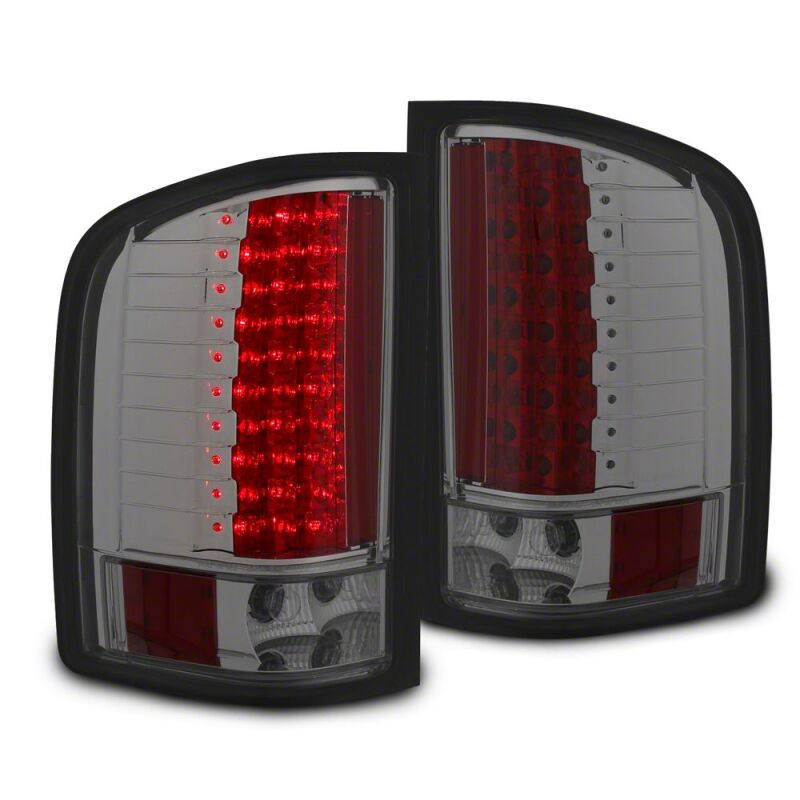 Raxiom 07-13 Chevrolet Silverado 1500 LED Tail Lights- Black Housing- Smoked Lens