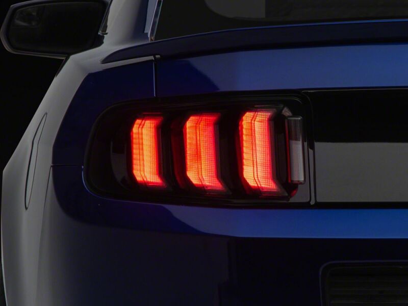 Raxiom 13-14 Ford Mustang CXR Series LED Tail Lights- Black Housing- Smoked Lens
