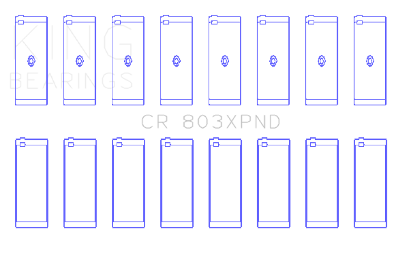 King Engine Bearings Chevrolet SBC 265Ci 283Ci 327Ci (Size STDX) Connecting Rod Bearing Set
