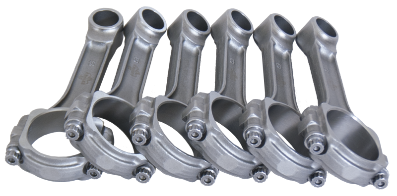 Eagle Jeep 4.0L/242 C.I. 6.123in 5140 Steel .9310in Bush Pin 3/8in Bolts I-Beam Rods - Set of 6