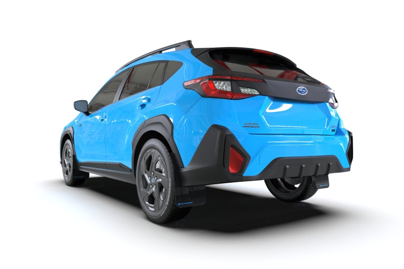 Rally Armor 24-25 Subaru Crosstrek Black UR Mud Flap Light Blue Logo