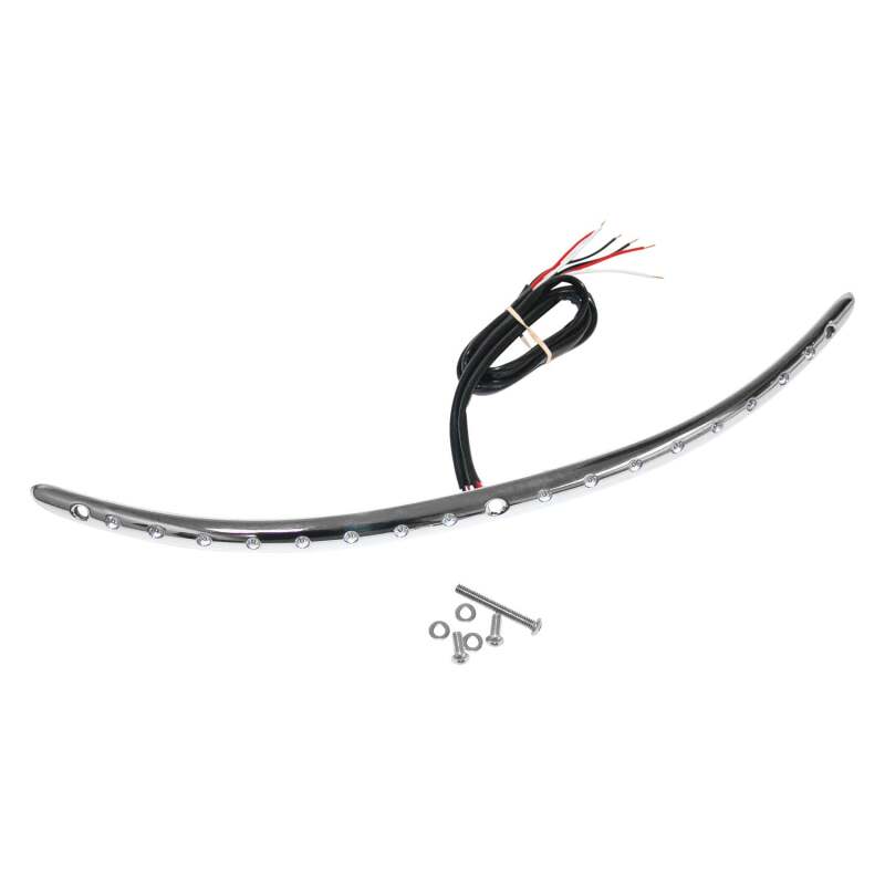 Letric Lighting Windshield Turn Signal Trim Strip Chrome/Amber