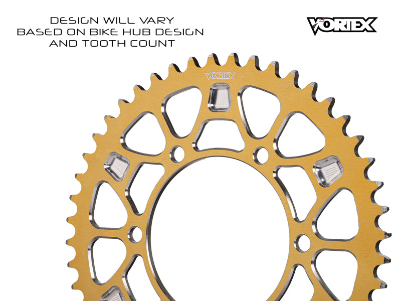 Vortex Racing V4 50 Tooth 530 Rear Sprocket - Gold