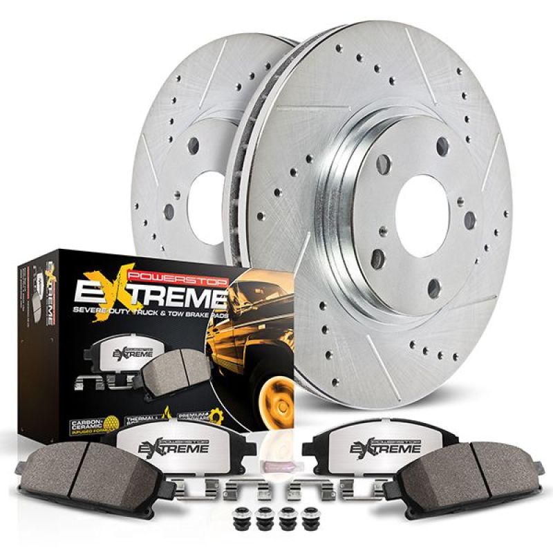 Power Stop 10-11 Ford F-250 Super Duty Front & Rear Autospecialty Kit w/Cals