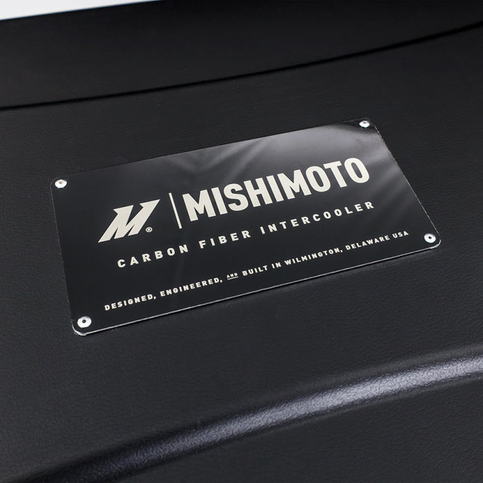 Mishimoto Universal Carbon Fiber Intercooler - Gloss Tanks - 525mm Gold Core - C-Flow - P V-Band