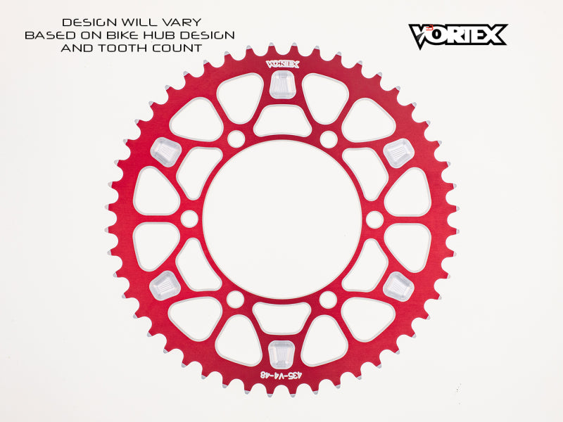 Vortex Racing V4 40 Tooth 525 Rear Sprocket - Red
