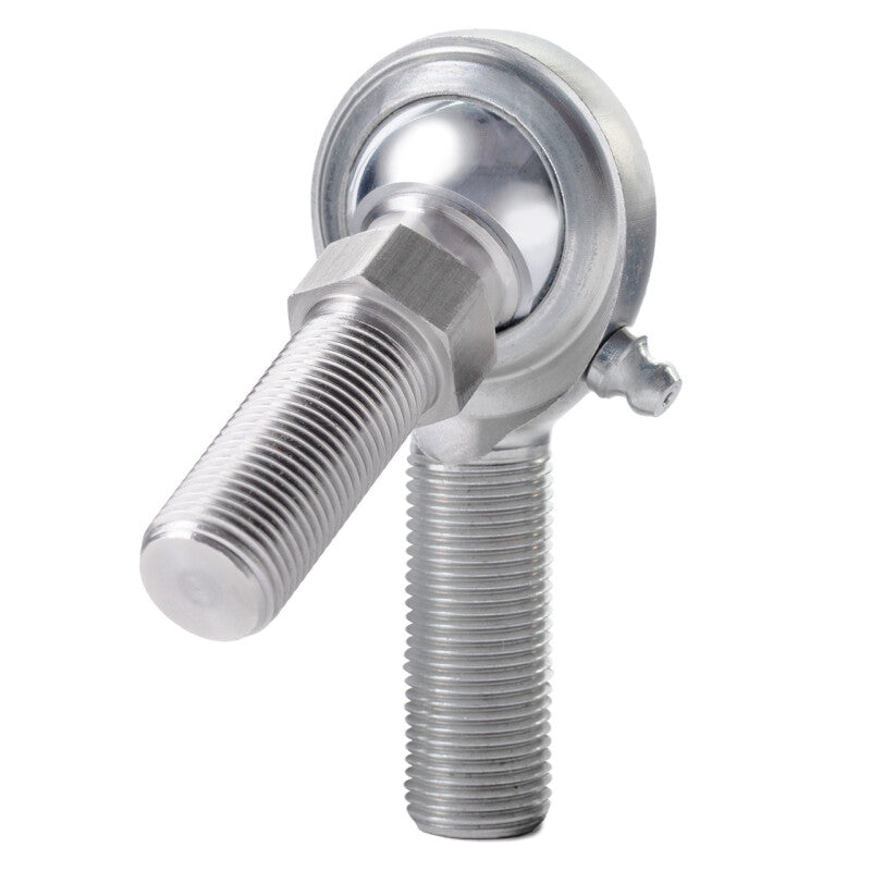 QA1 C Series 2-Pc Rod End - Male/Right Hand - .375in Bore x 3/8-24 w/Stud & Zerk - Carbon Steel