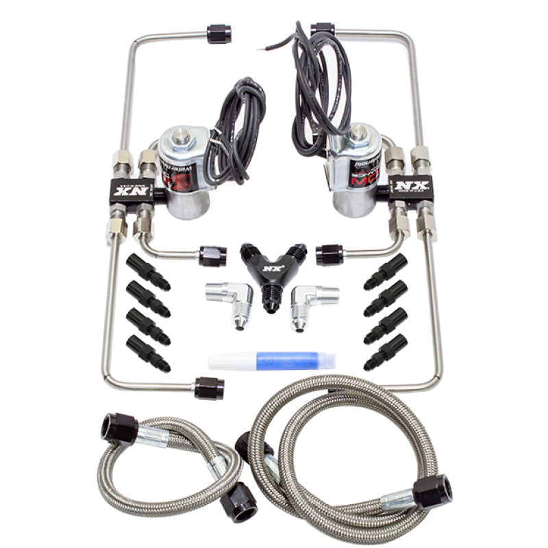 Snow Performance 2 Gallon Water Injection Tank w/ Pump Mount - Trunk Mount Braided