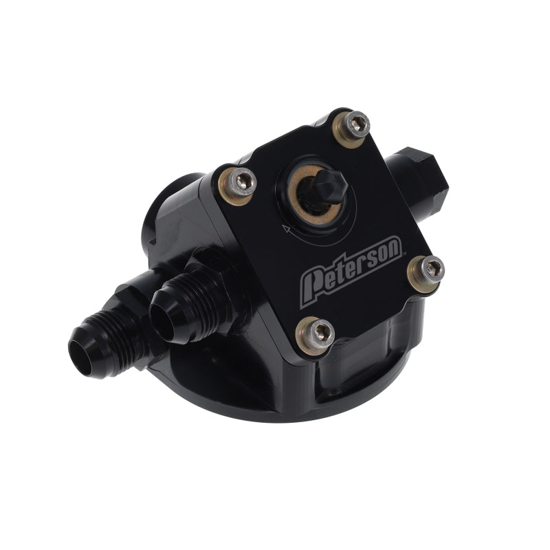 Peterson Fluid Systems Primer Filter Mount -12AN Chevrolet - Right to Left