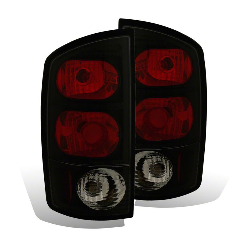 Raxiom 02-05 Dodge RAM 1500 Axial Series Tail Lights- Black Housing- Dark Smoked Lens