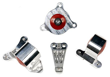 Innovative 02-06 Acura RSX K-Series Black Aluminum Mounts 85A Bushings (Manual Trans Not K24 Trans)