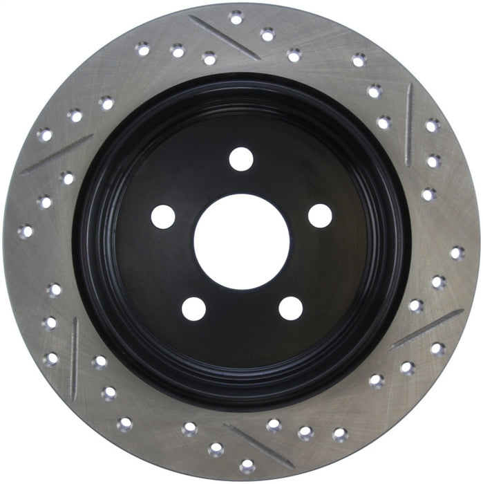 StopTech 03-09 Chrysler PT Cruiser Tur / 03-05 Dodge Neon SRT-4 Rear Right Slotted & Drilled Rotor