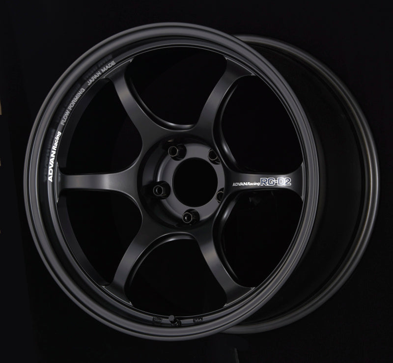 Advan RG-D2 18x8.5 +35 5-120 Semi Gloss Black Wheel