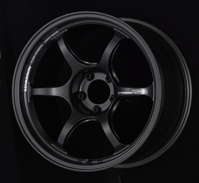 Advan RG-D2 17x8.0 +47 5-100 Semi Gloss Black Wheel