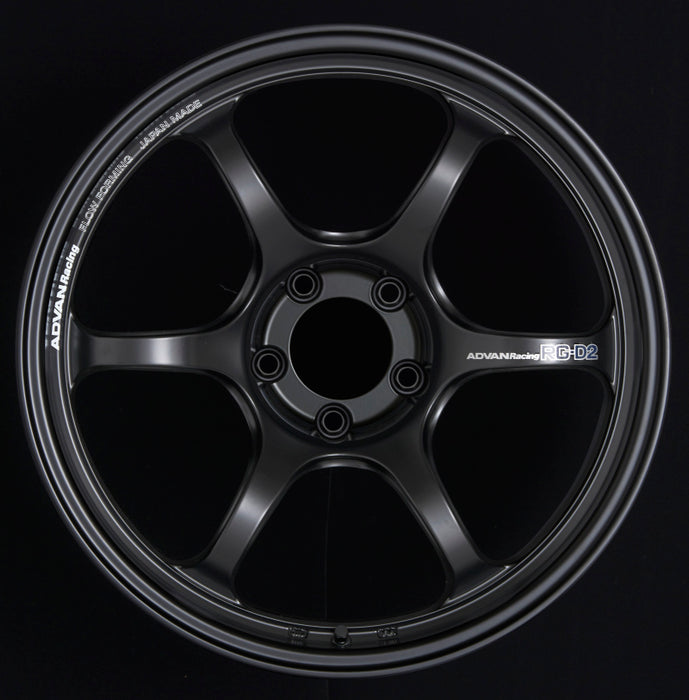 Advan RG-D2 18x7.5 +50 5-100 Semi Gloss Black Wheel
