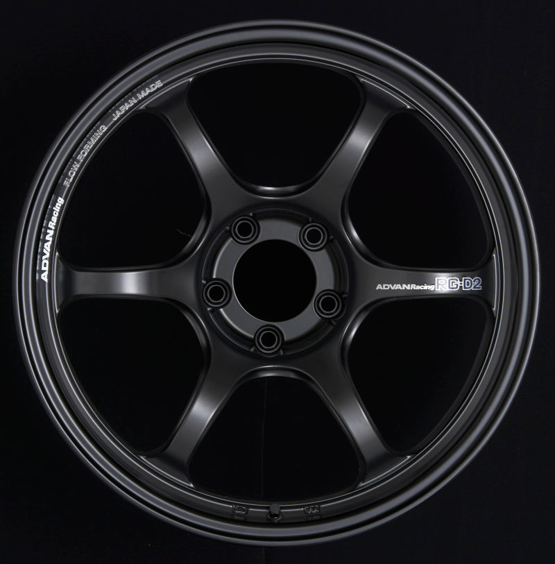 Advan RG-D2 18x9.5 +45 5x114.3 Semi Gloss Black Wheel