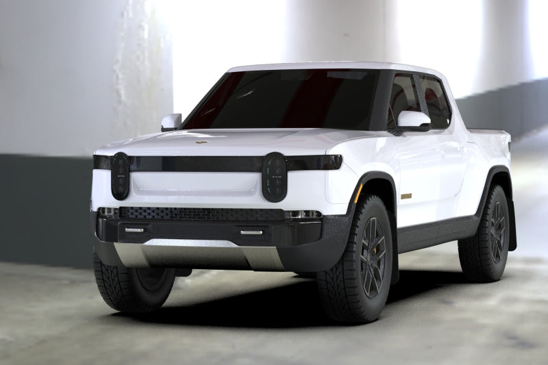 Rally Armor 22-25 Rivian R1T Black UR Mud Flap w/Red Logo