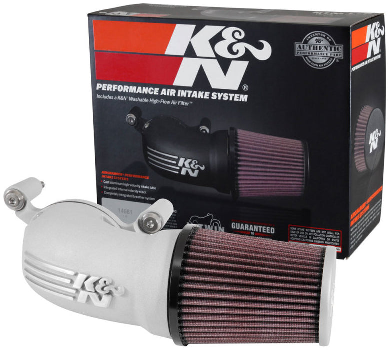 K&N 08-17 Harley-Davidson Touring Models Performance Air Intake System Silver