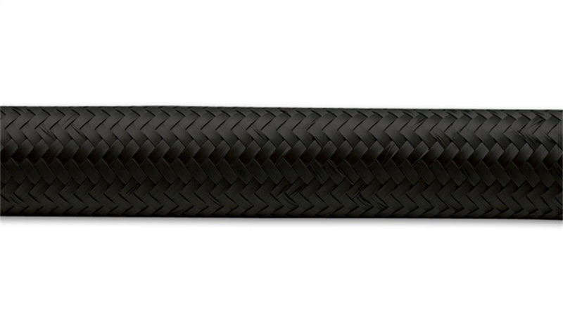 Vibrant -12 AN Black Nylon Braided Flex Hose (2 foot roll)