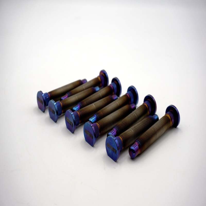 BLOX Racing Titanium Extended Wheel Studs M12X1.5mm 10Pcs Honda Fitment - Burnt
